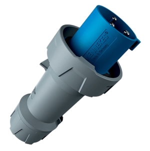 ENCHUFE 63AMP 2P+T 250V AZUL 6H IP67 POWERTOP PLUS
