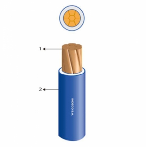 CABLE TW-80+PLUS 450/750V 10AWG AZUL