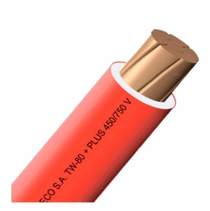 CABLE TW-80+PLUS 450/750V 12AWG ROJO